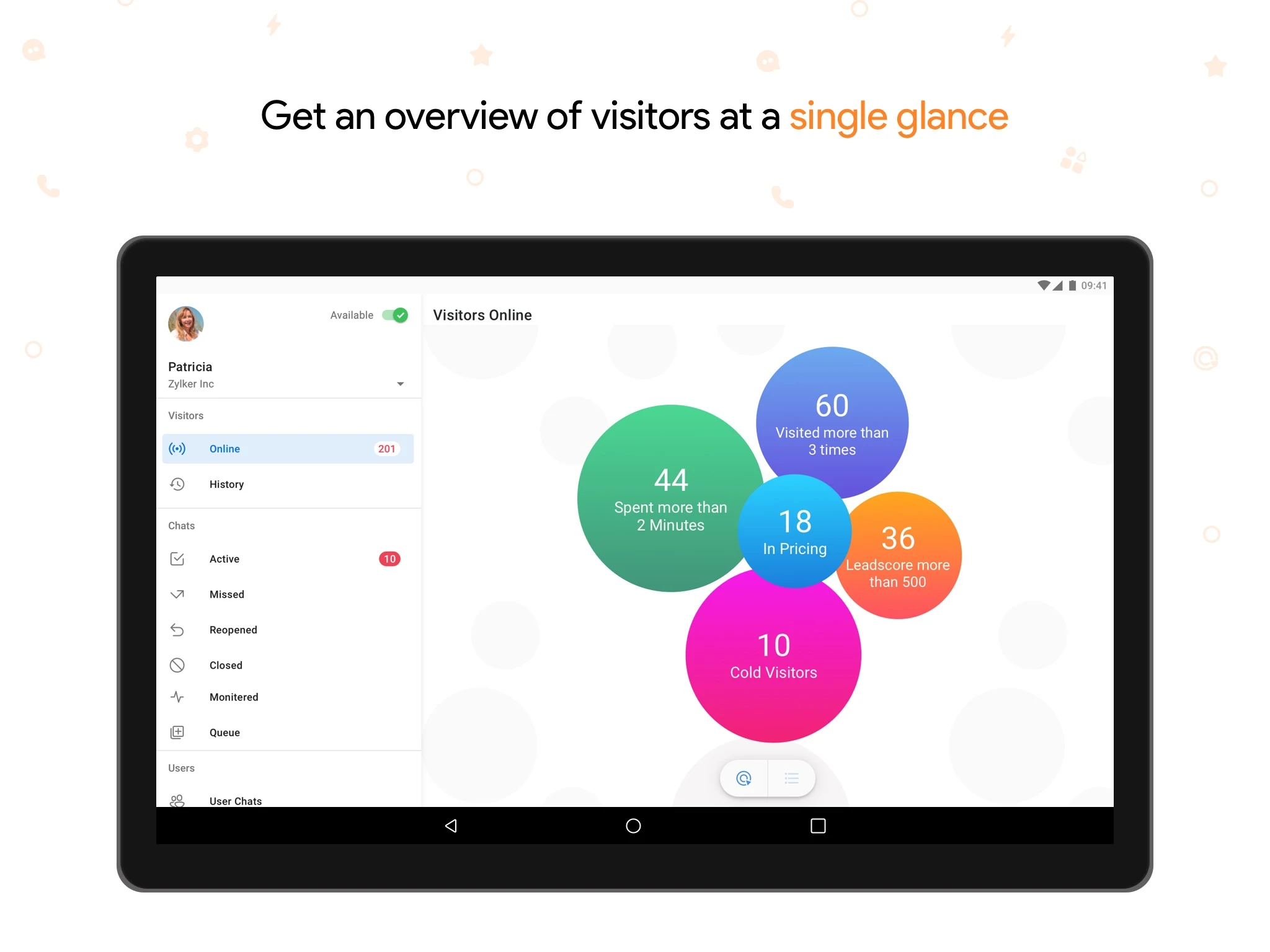 Zoho SalesIQ - Live Chat App screenshot