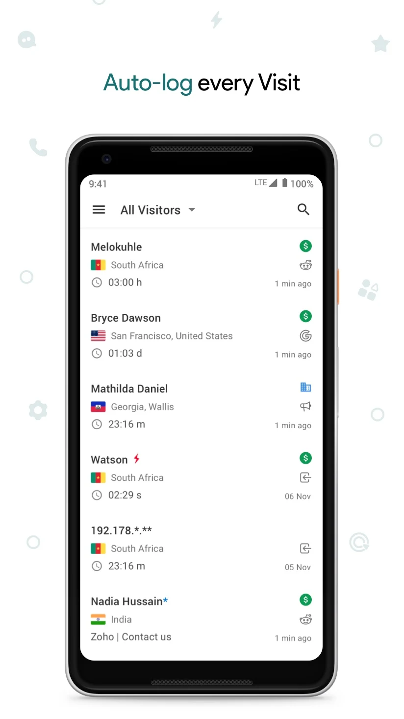 Zoho SalesIQ - Live Chat App screenshot